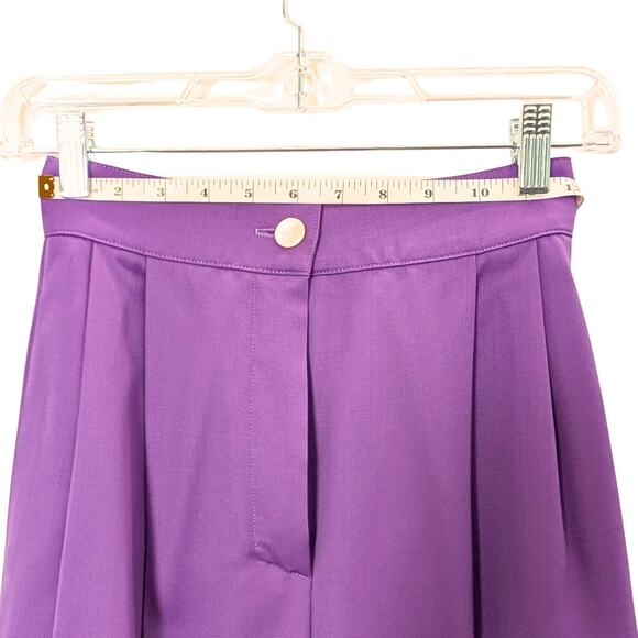 100% wool Purple Pantsuit — Mother of Pearl Buttons - Picture 2 of 8